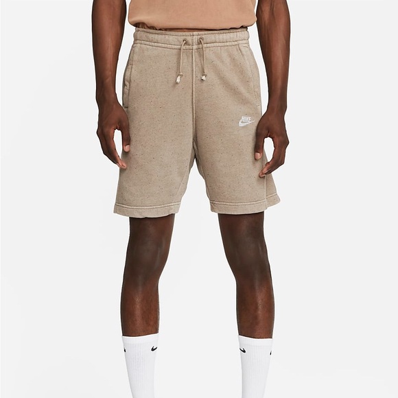 Nike Other - Nike club fleece shorts speckled tan size S